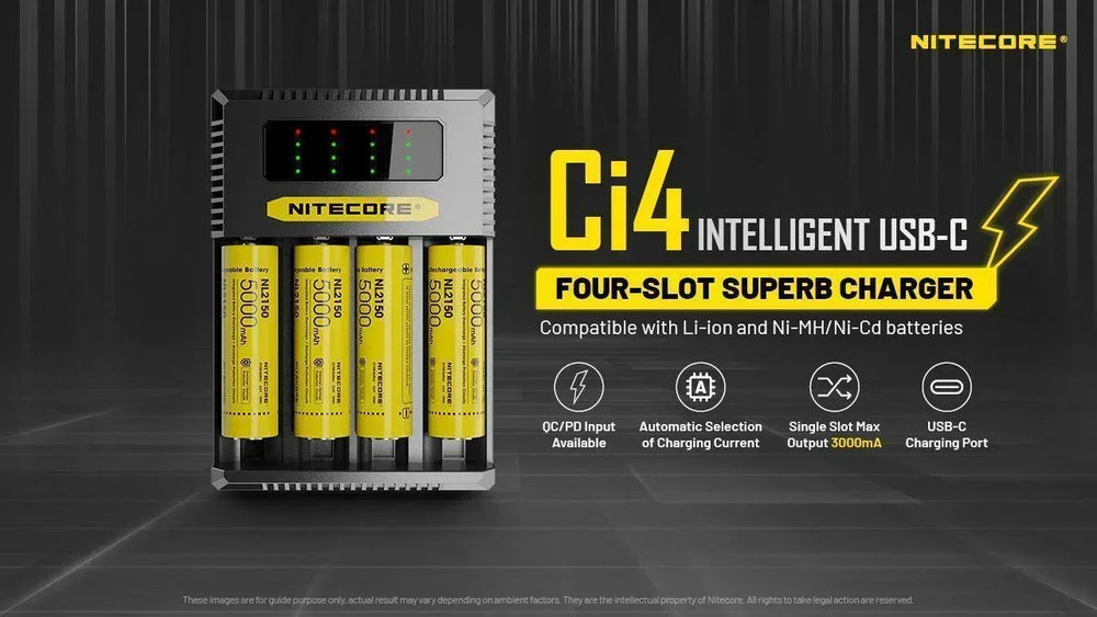Ci4 Charger (USB-C 3A 18W) - Nitecore Singapore