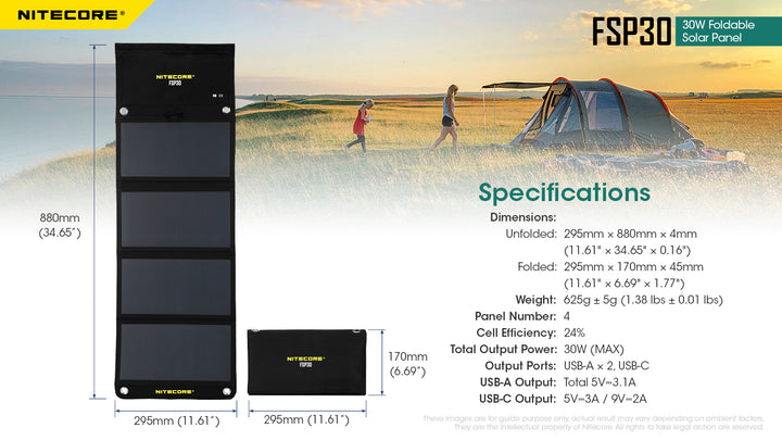 30W Foldable Solar Panel (FSP30)